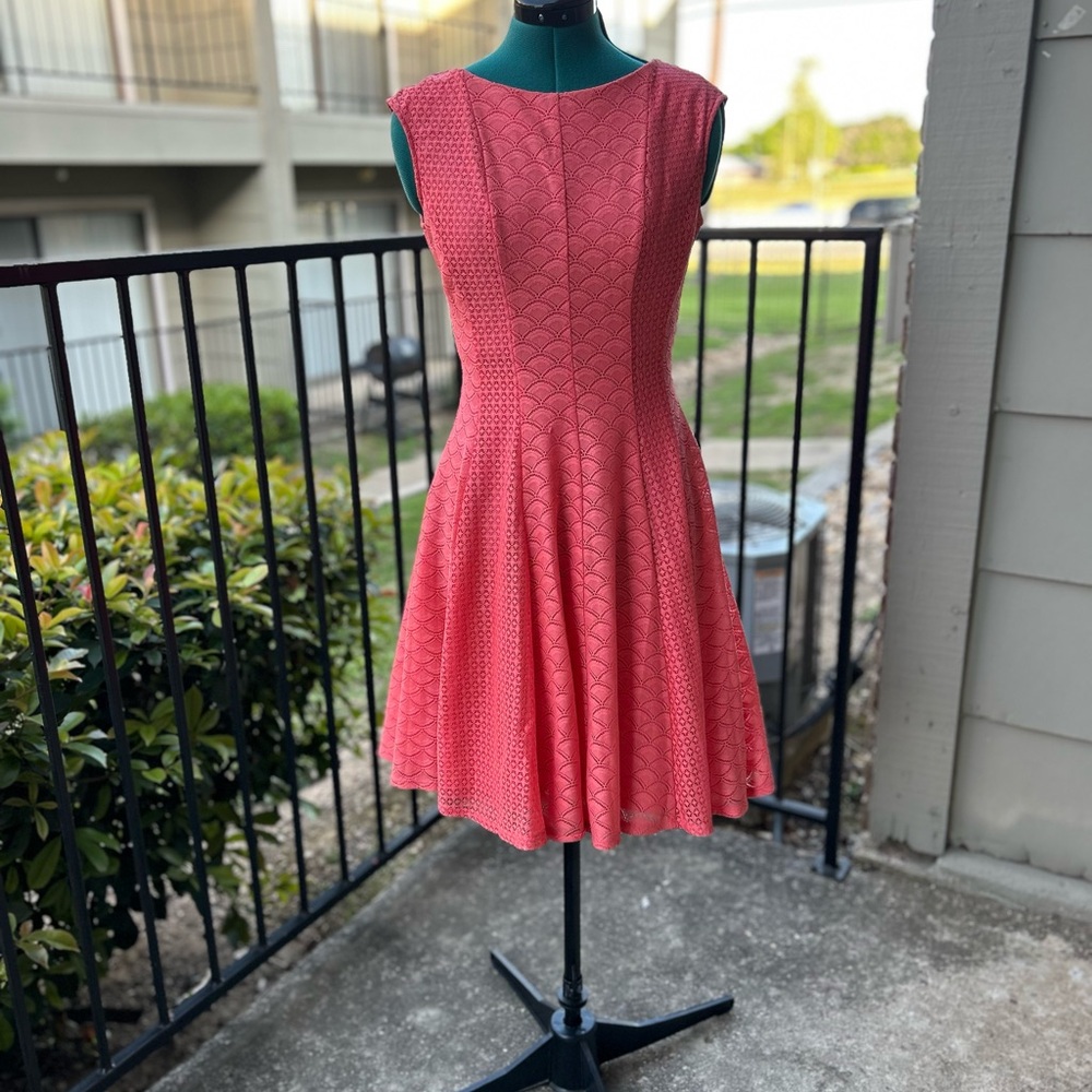 Danny & Nicole Pink Sleeveless A-Line Mini Dress